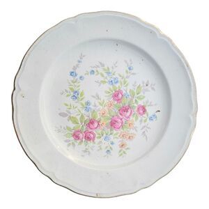 VTG 2 x  Edwin Knowles Floral Rose China Luncheon Plates